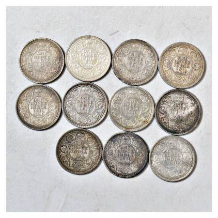 British India, George V, silver rupee (11), 1911, includes 1x Calcutta mint and 10x Bombay
