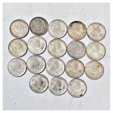 British India, George V, silver ½ rupee (18), 1936, Calcutta and Bombay mint. (18 coins) V