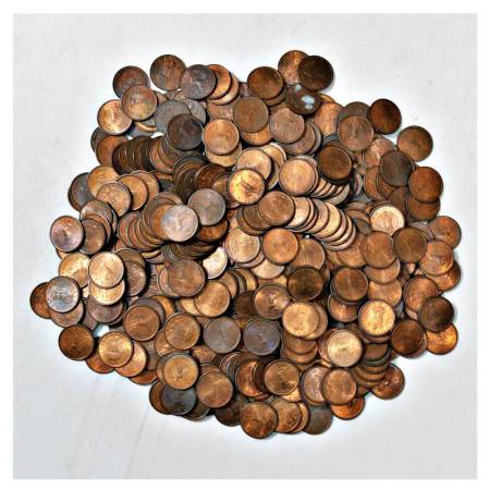 Republic of India, bronze pice (454), includes date 1950, 1951, 1953 and 1954. (454 coins)