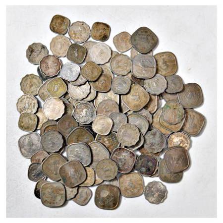Republic of India, cupro-nickel cow type coins (120), 40x 2 annas; 40x 1 anna and 40x ½ an