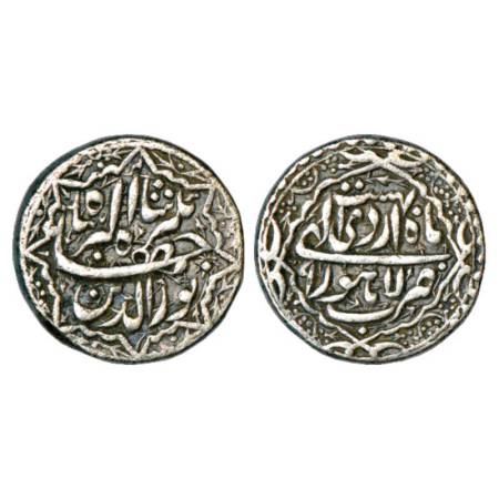 Jahangir (1605-1627 AD), silver rupee, Lahore mint, Ardibihist, ND/RY 9, KM 145.11. Well c