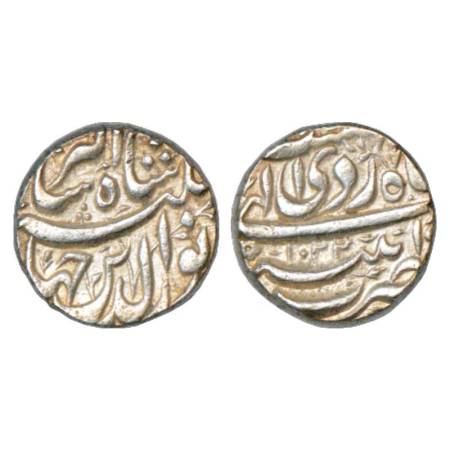 Jahangir (1605-1627 AD), silver rupee, Patna mint, Ardibihist, AH 1024/RY 10, KM 145.12. V