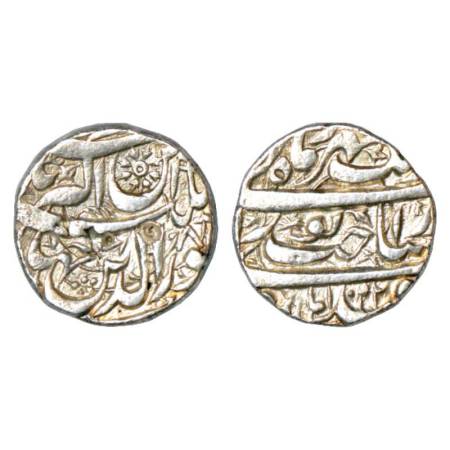 Jahangir (1605-1627 AD), silver heavy rupee (20% heavy weight), 13.58g, Qandhar mint, 'Sak