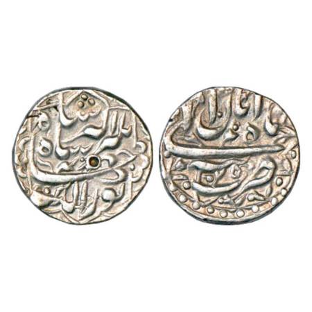 Jahangir (1605-1627 AD), silver rupee, Tatta mint, Aban, AH 1025/RY 10, KM 145.17. Very fi