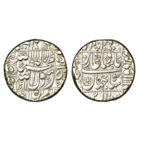 Shah Jahan (1628-1658 AD), silver rupee, Daulatabad mint in right quadrant, AH 1061/RY 24,