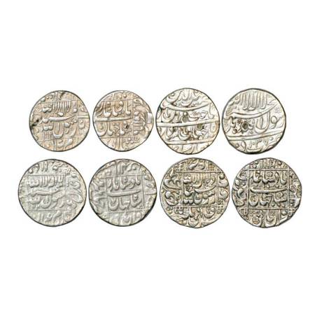 Shah Jahan (1628-1658 AD), silver rupee (4), Daulatabad mint in right quadrant, AH 1062/RY