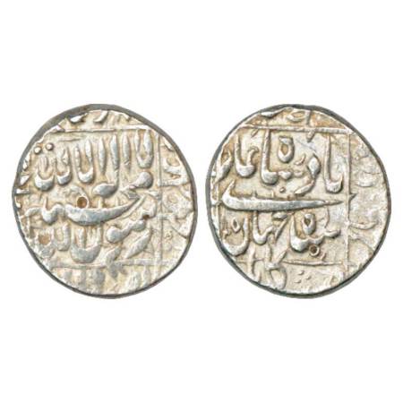 Shah Jahan (1628-1658 AD), silver rupee, Kabul mint at bottom, RY 15, KM 235.13. Very fine