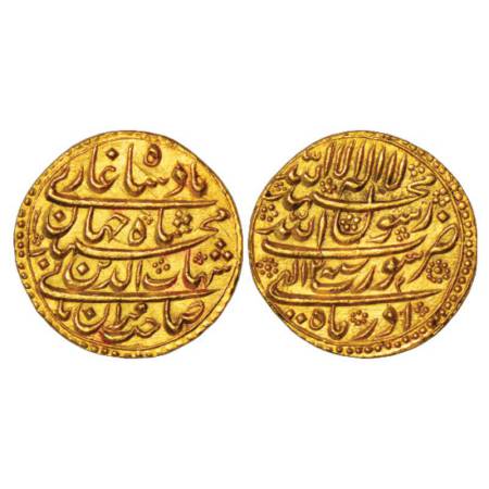 Shah Jahan (1628-1658 AD), gold mohur, 10.97g. Surat mint, Azar 2, KM 255.6. ex- Patur (Ak