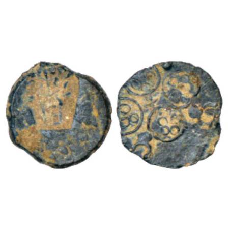 Ancient Malwa, southern / lower Tapi valley series, uninscribed die-struck lead coin (200-