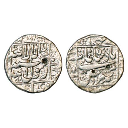 Murad Bakhsh (1658 AD), silver rupee, Ahmadabad mint in left quadrant, AH 1068/RY Ahd, KM 