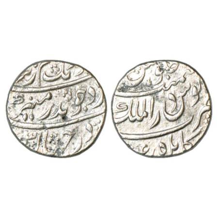 Aurangzeb (1658-1707 AD), silver rupee, Dar ul-mulk Kabul mint, RY 4x, KM 300.45. Very fin