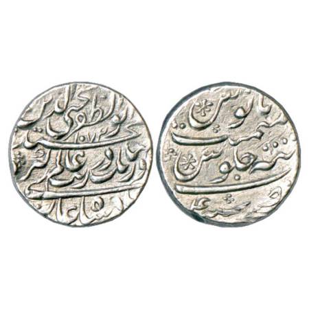 Aurangzeb (1658-1707 AD), silver rupee, Tatta mint, 'Muhiy ud-din' type, AH 1072/RY 4, KM 