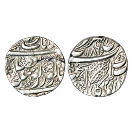 Sikh Empire, silver rupee, Amritsar mint, 'Nanak Shahi' couplet, VS 1860 erroneously minte