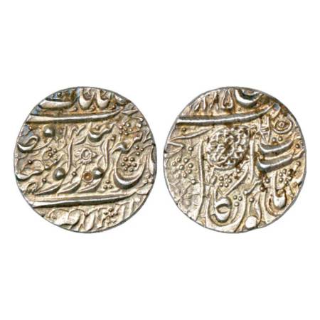 Sikh Empire, silver rupee, Amritsar mint, 'Nanak Shahi' couplet, VS 1885/94, dagger symbol