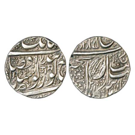 Sikh Empire, silver rupee, Amritsar mint, 'Nanak Shahi' couplet, VS 1885/97, 'Om' in hindi