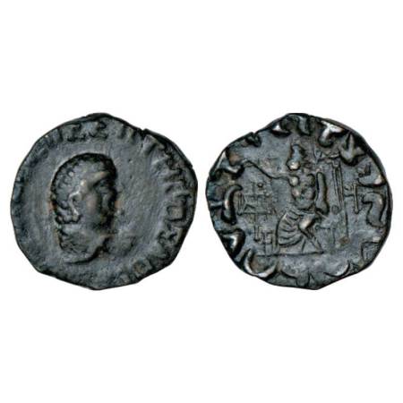 Indo-Greeks / Scythians, copper tetradrachm in the name of Hermaios (20 BC-20 AD), issued 