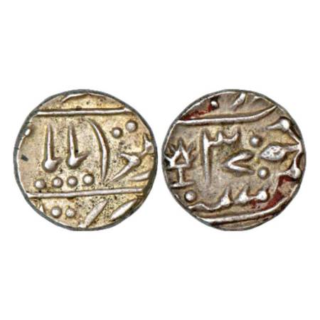 Jhalawar, silver ½ rupee, in the name of Victoria, 5.60g, ND/RY 37, KM 5.2. Very fine+, Ra