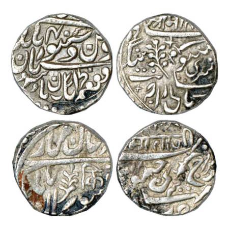 Jodhpur, Jaswant Singh II (1873-1895 AD), silver rupee (2), Pali mint, daroga mark '40' an