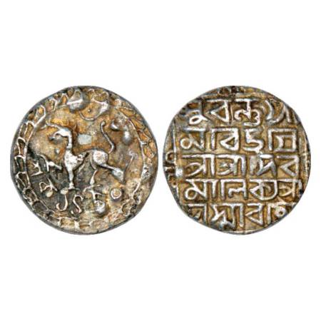 Tripura, Deva Manikya (1526-1532 AD), silver tanka, SK 1450, celebrating a victory at Suna