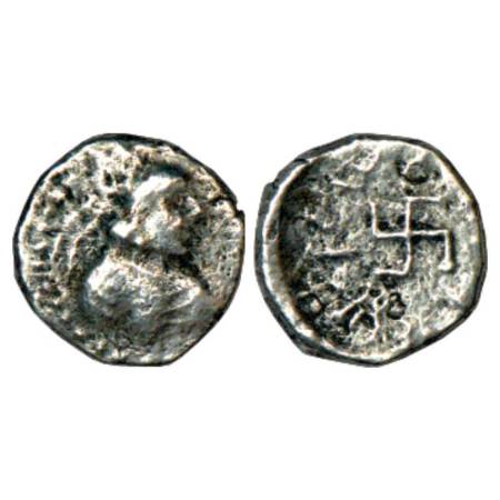 Paratarajas of Sindh and Balucshistan, silver Drachm of Yolamira, late type (125-150 AD), 