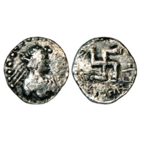 Paratarajas of Sindh and Balucshistan, silver Hemidrachm of Yolamira, middle type (125-150