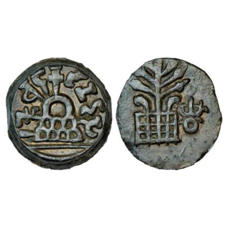 Lesser Satavahanas of Banavasi, lead unit of Chutukulananda (200-250 AD), Pieper 617, 7.35