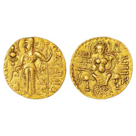 Gupta Empire, gold Dinar of Samudra Gupta (350-375 AD), 'standard' type, S.Kumar A.4, 7.67