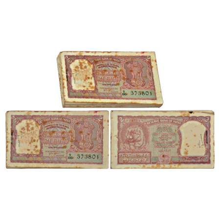 Republic of India, 2 rupees, full packet of 100 notes, ND (1957), signed by H.V.R. Iengar,