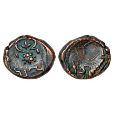 Nayakas of Madurai, anonymous 'Sri Vira' type kasu, Ganesh 'Tamil nadu' 5.110, 3.22g. Obv: