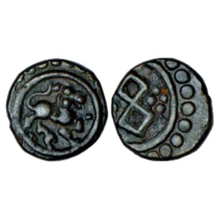 Kerala, Venad region, uninscribed copper 'Thira Kasu' issued under Tirumala Nayaka of Madu