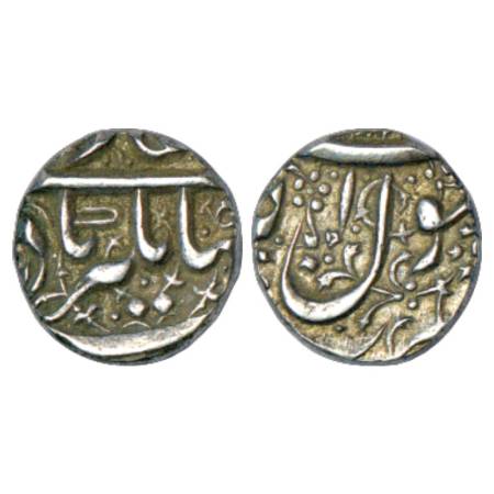 Jahangir (1605-1627 AD), silver ½ rupee, Ahmadnagar mint (by style), KM 134.1. Very fine+,