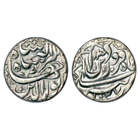 Jahangir (1605-1627 AD), silver rupee, Tatta mint, AH 1027/RY 13, Farwardin, KM 145.17. Ve
