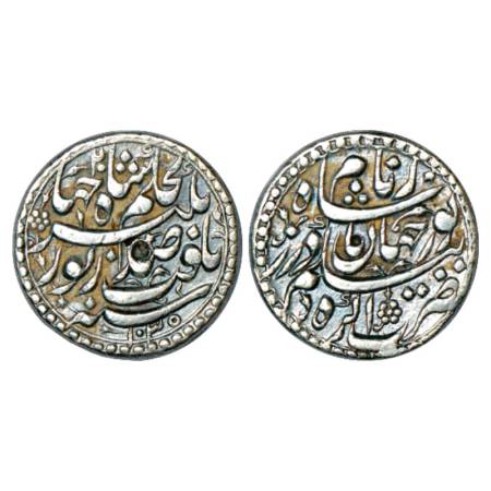 Noor Jahan, silver rupee, Agra mint, AH 1035/RY 20, KM 168.1. Dotted border on both sides,