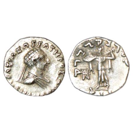 Indo-Greeks - silver drachm of Menander I (c.155-130 BC), BN Series 13Q, 2.31g. Obv: diade