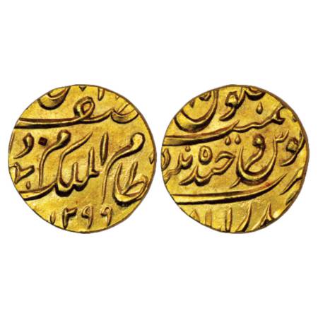 Hyderabad, Mir Mahbub Ali Khan II (1868-1911 AD), gold ashrafi, 11.12g. Farkhanda Buniyad 