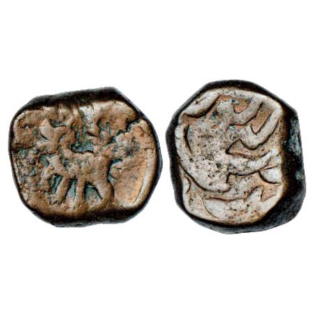 Nizams of Hyderabad, principality of Berar, copper 'tiger'-type paisa, Murtizapur mint, un
