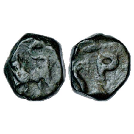 Hyderabad, province of Berar (Elichpur) - anonymous 'tiger'-type paisa of mid-19th century