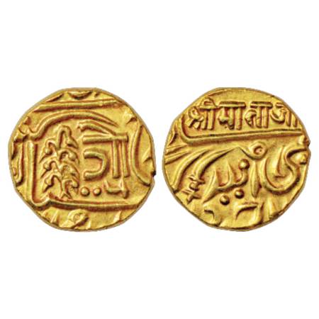 Jodhpur, Hanwant Singh (1947-1952 AD), gold mohur, 10.98g, Jodhpur mint, in the name of Ge