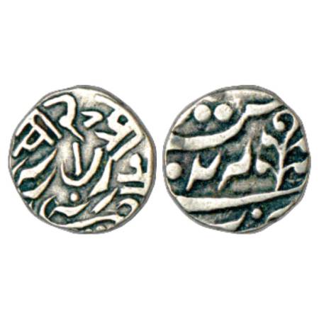 Kishangadh, anonymous issue, 2nd series, silver 4 anna, 2.67g, RY 24, KM Y14. Very fine+, 
