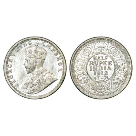 George V, silver ½ rupee, 1912, Bombay mint, PR 336, GK 1047. Brilliant UNC, Very scarce.