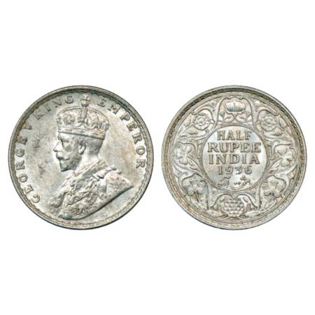 George V, silver ½ rupee, 1936, Bombay mint, PR 350, GK 1076. UNC, Scarce.