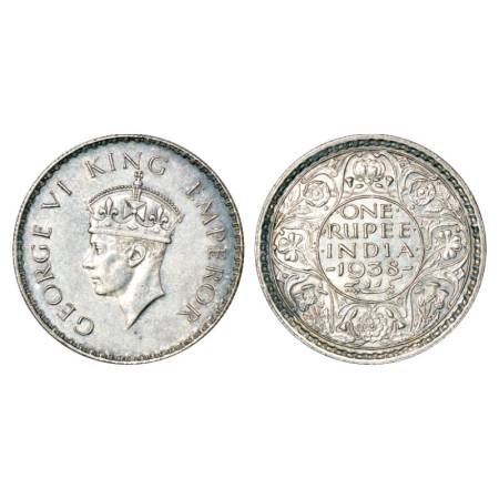 George VI, silver rupee, 1938, Bombay mint, without dot, PR 233, GK 1254. Extremely fine, 