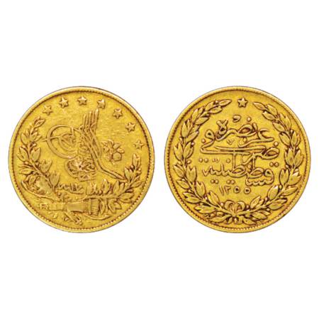 Turkey, Abdul Mejid (1839-1861 AD), gold 100 kurush, 7.12g, Qustantiniyah mint, AH 1255/RY