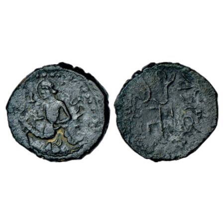 Paratarajas of Baluchistan and NW Sindh - copper drachm of Datayola II (c.280-300AD), 3.21