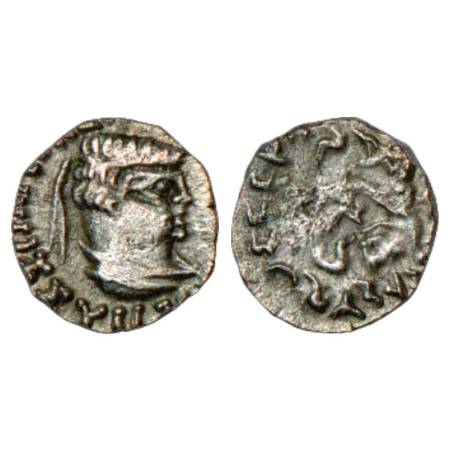 Scythian Satraps of Mathura - base silver drachm of Rajuvula as 'Mahakshatrapa', ISCH 151.