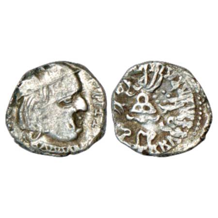 Western Kshatrapas - silver drachm of Swami Simhasena, nephew of Swami Rudrasena III (c.37