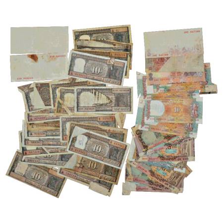 Republic of India, 10 rupees, misprint note (38), various Governor signs and various type 