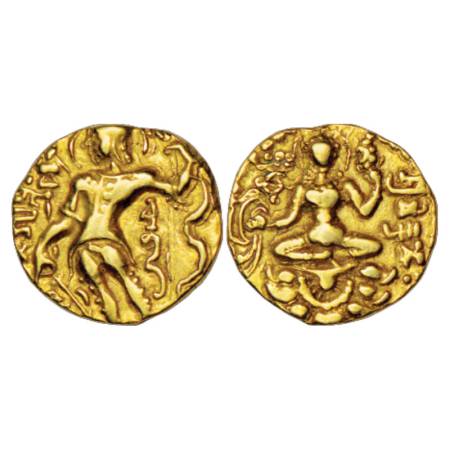 Gupta Empire - gold dinar of Chandra Gupta II (c.375-415 AD), 'Archer' type, Altekar Class