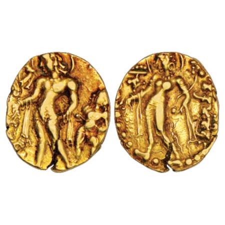 Gupta Empire - gold dinar of Chandra Gupta II (c.375-415 AD), 'Chhatra'-type, S. Kumar Cla