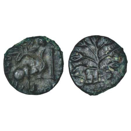 Western Kshatrapas, Kshaharata house, arsenical copper coin of Nahapana (33-78 AD), Nasik 